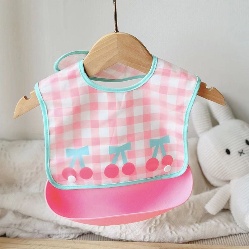 Gingham Waterproof Baby Bib