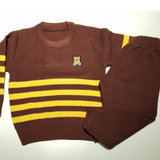 Boys' winter set, teddy bear striped